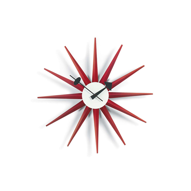 Sunburst Clock rosso Vitra