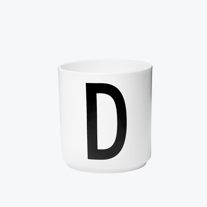 D Porcelain Cup Tazza Design Letters Alfabeto Arne Jacobsen_Online DTime