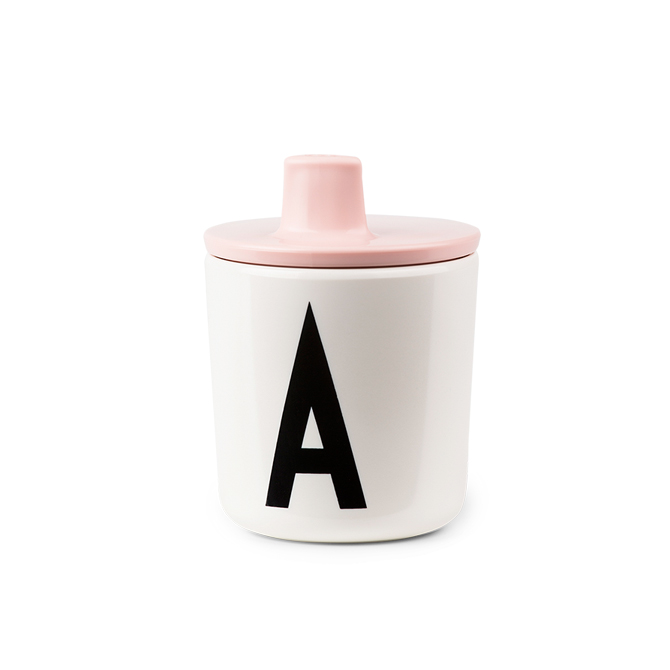 Design Letters Kids Lid pink 20202300 - Tappo beccuccio rosa per bicchiere in plastica Arne Jacobsen - Dtime shop