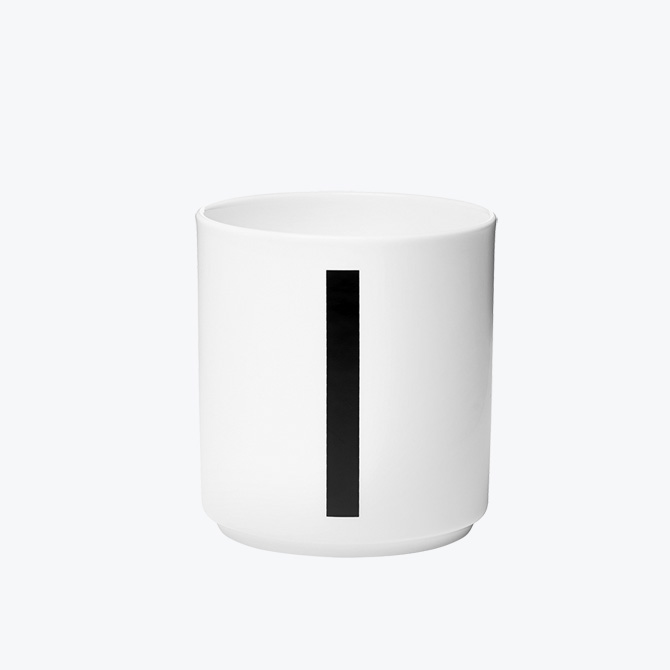 I Porcelain Cup Tazza porcellana Design Letters Alfabeto Arne Jacobsen_Online DTime