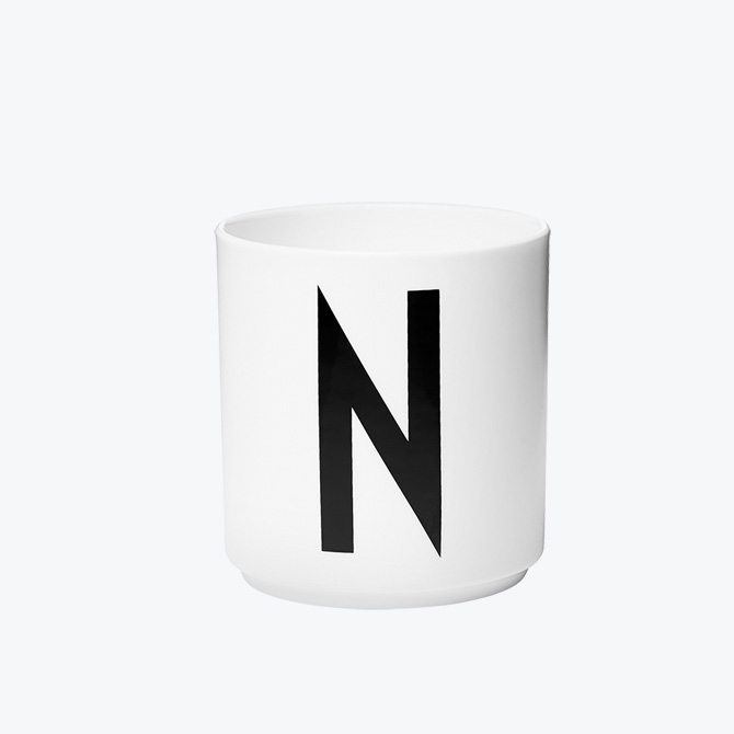 N Porcelain Cup Tazza porcellana Design Letters Alfabeto Arne Jacobsen_Online DTime