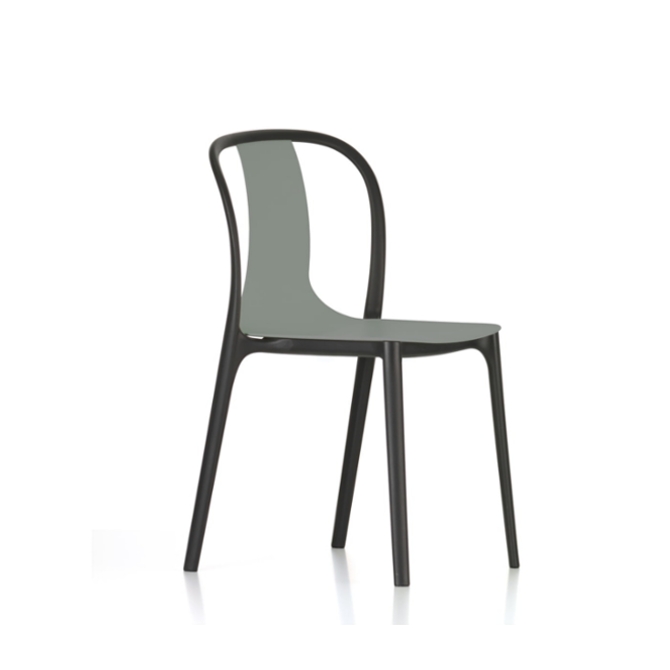 Belleville Chair Plastic variante grigio muschio