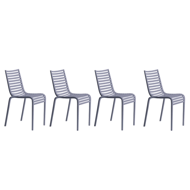 pip-e set di sedie 4 pezzi variante grigio lavanda
