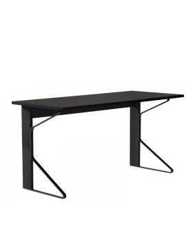 kaari desk reb 005 scrivania piano nero linoleum basamento legno di quercia tinto di nero con vernice protettiva