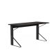 kaari desk reb 005 scrivania piano nero linoleum basamento legno di quercia tinto di nero con vernice protettiva
