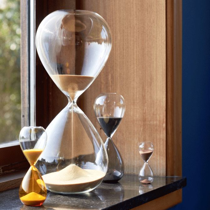 Clessidra con timer in vetro sabbiato, 30 minuti, timer da meditazione con